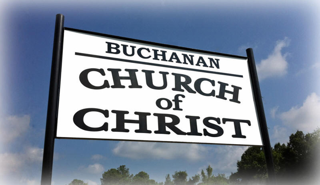 Buchanan Church of Christ sign